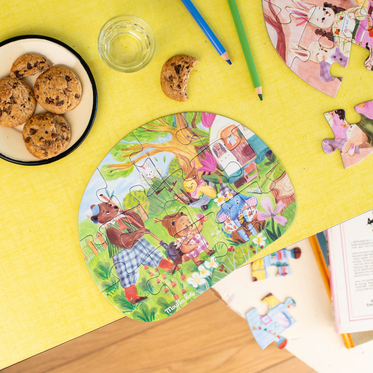4 mini puzzles Une belle journée (4x12 pièces) Les Minouchkas