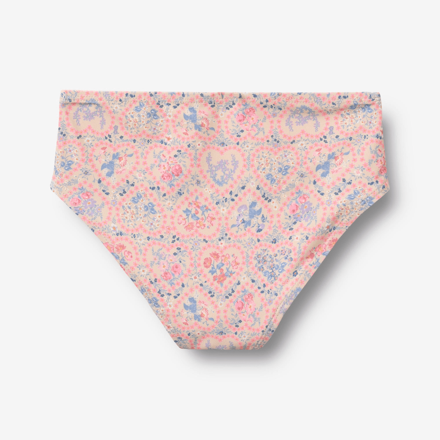 Bikini Carla rose à cœurs et fleurs
