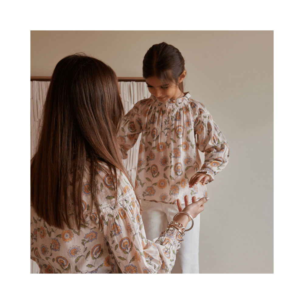 Blouse Noura Femme - Fleurs rose