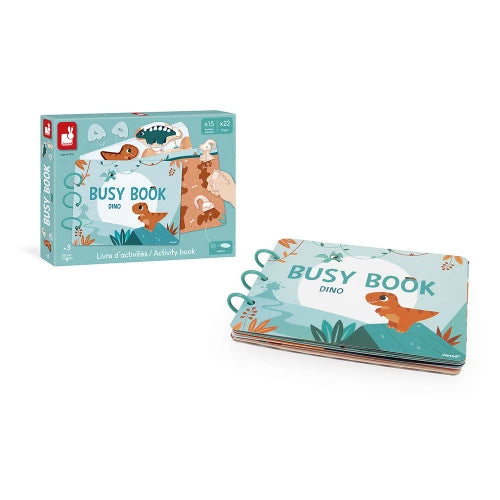 Busy book Dino cardboard activity set with retail packaging box