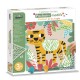 Jungle stencil set box with tiger and foliage designs for kids ages 3+