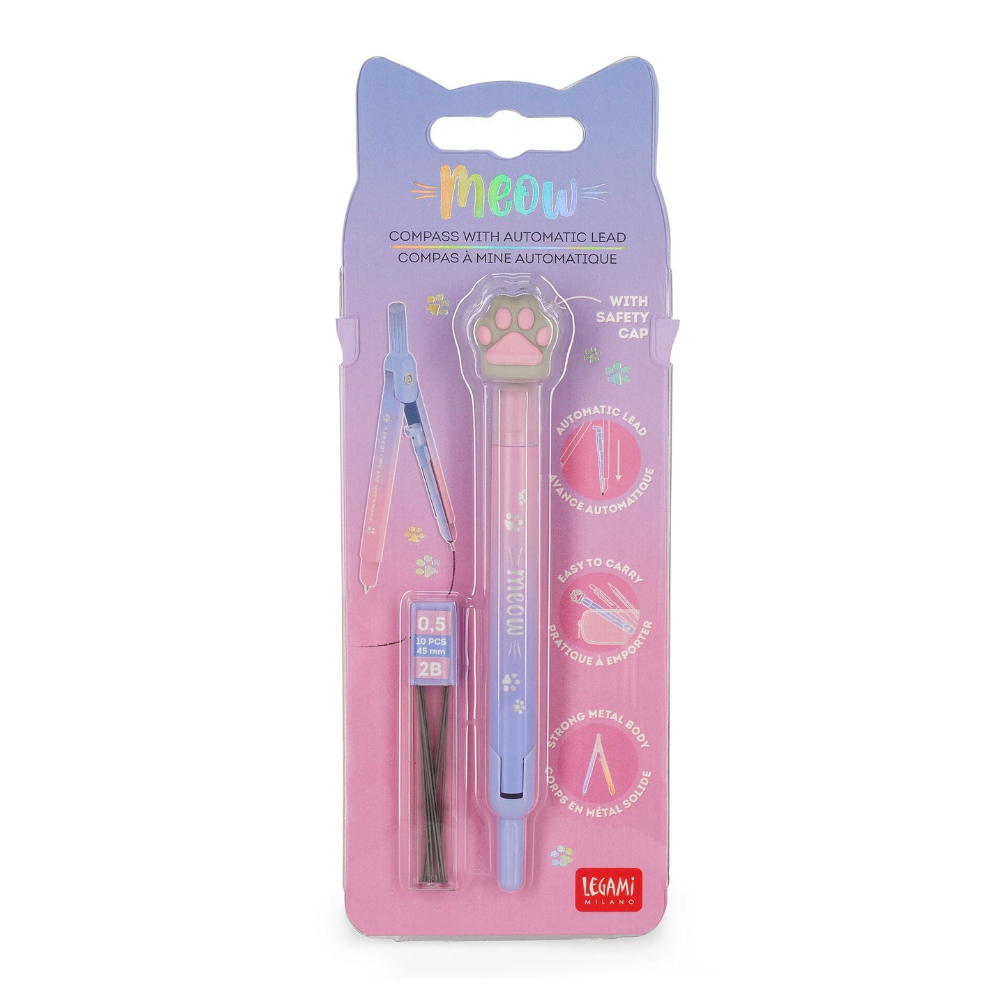 Compas à Mine Automatique Meow pour le dessin