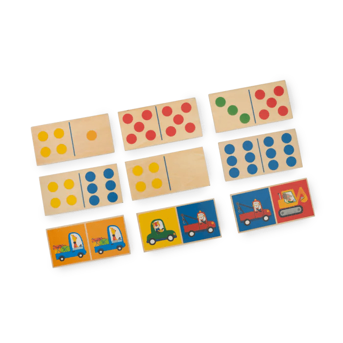 Domino véhicules en bois Les Popipop