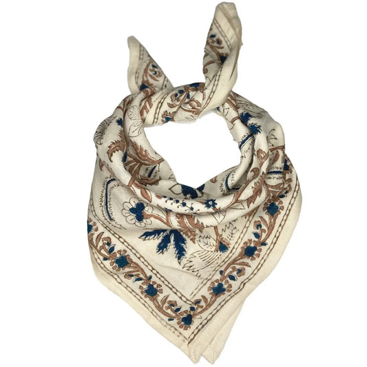 Foulards Bébé, Enfant Delhi Prusse 5O cm