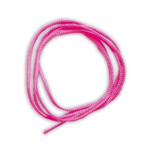 Bright pink speckled braided string cord for crafting children's bracelets
