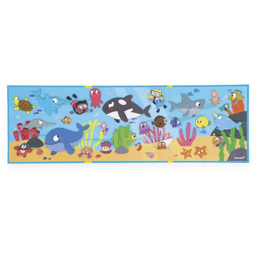 JANOD Magnéti'stories ocean magnetic play mat with sea creatures and diver