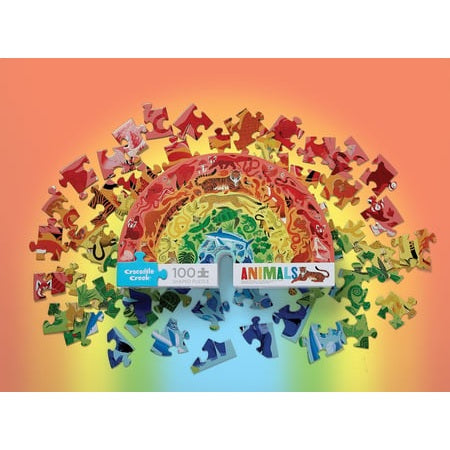 Maxi puzzle - 100 pièces - Arc-en-ciel Animaux - 6a+