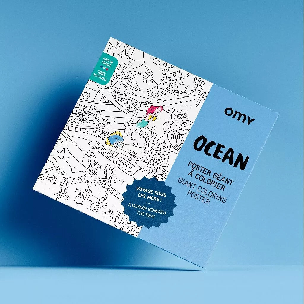 OMY - Poster géant à colorier Océan