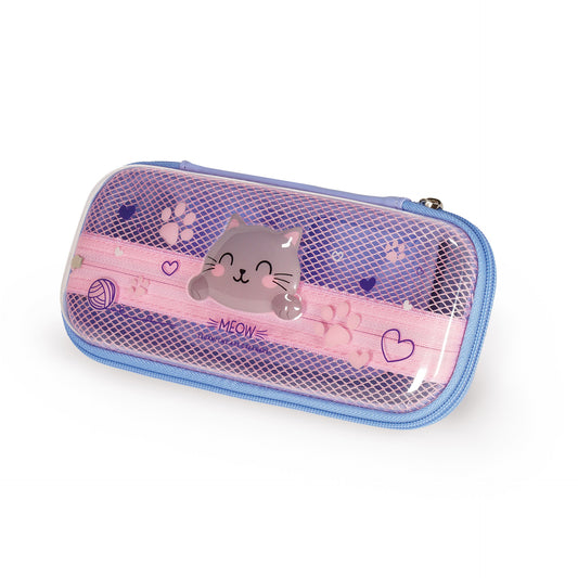 Trousse Transparente Rigide Chat Kitty - WonderWow