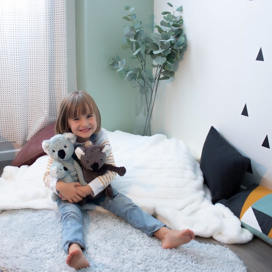 Peluche Trankilou le koala maman et son bébé menthe