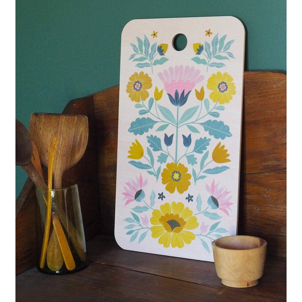 Planche de présentation en bouleau motif Tarot - 34 X 20 cm -