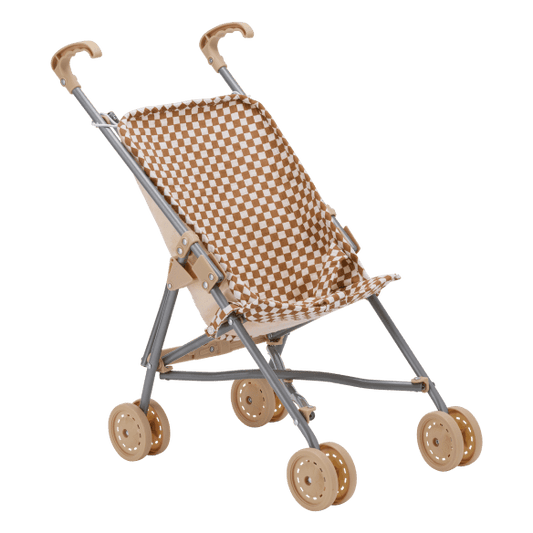 Poussette canne en gaze de coton damier