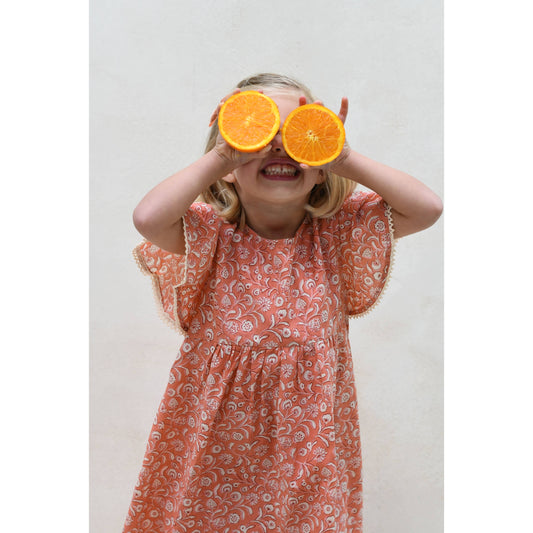 Robe pour fille à imprimé fleuri Amicia Coral