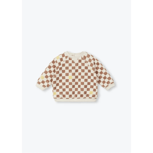 Sweat Bébé éponge Damier