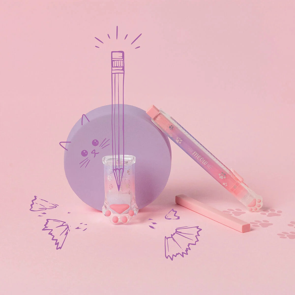 Taille-crayon avec Réservoir - Chat Meow