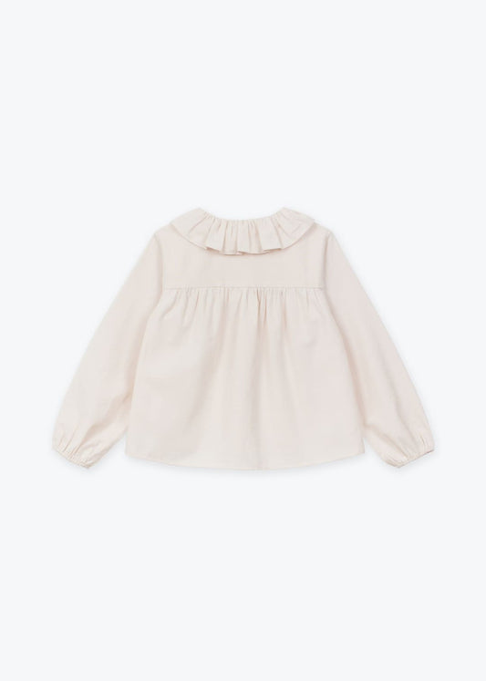 Blouse broderie Ap Coeur rose poudre