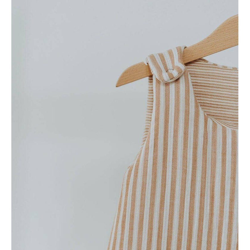 Gigoteuse rayures caramel 0-6 mois