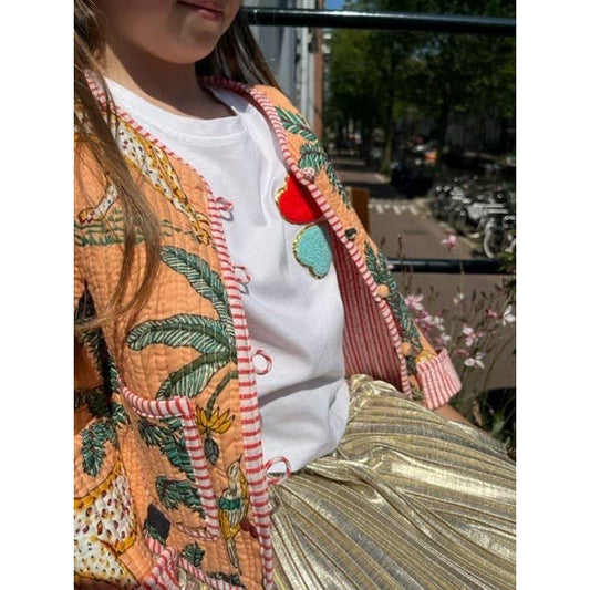 Veste Daantje matelassée en coton - pêche