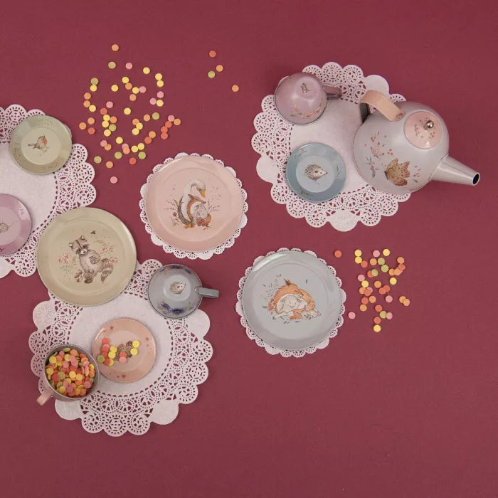 Valise dînette thé métal Les Rosalies