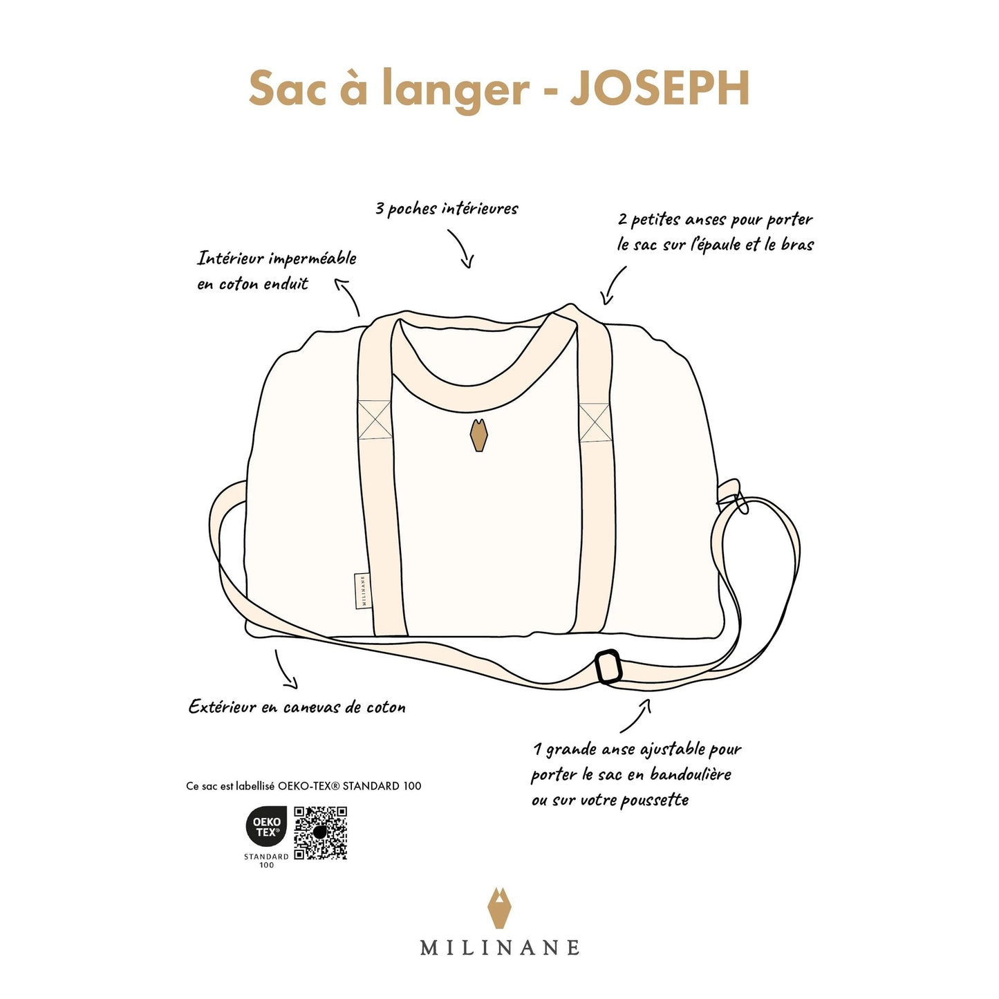Sac à langer - JOSEPH Stripe & Love