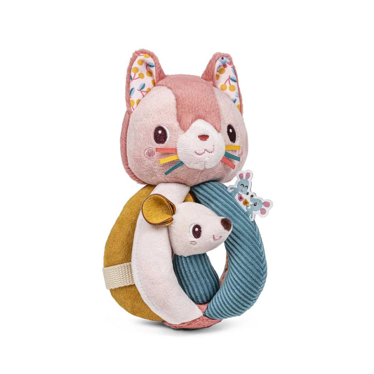 Hochet à poignées Jeanne le chat