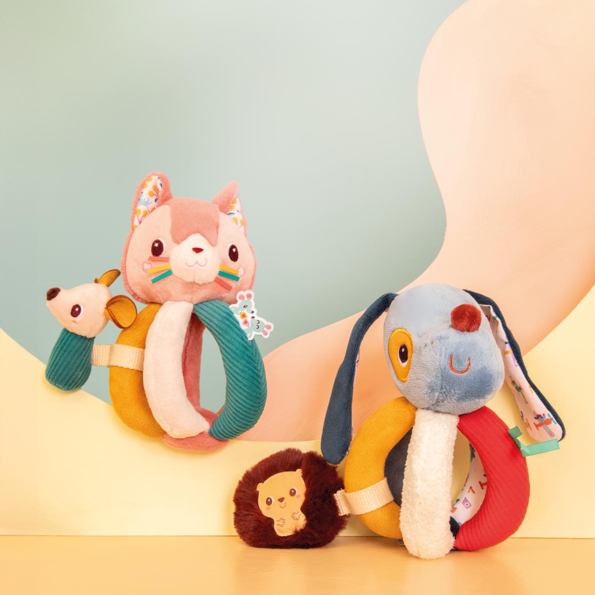 Hochet à poignées Jeanne le chat