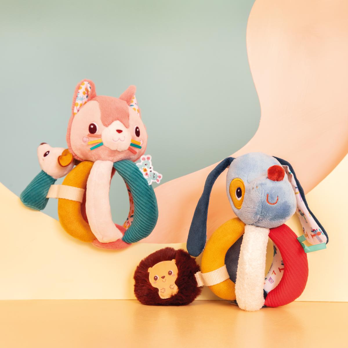 Hochet à poignées Jeanne le chat