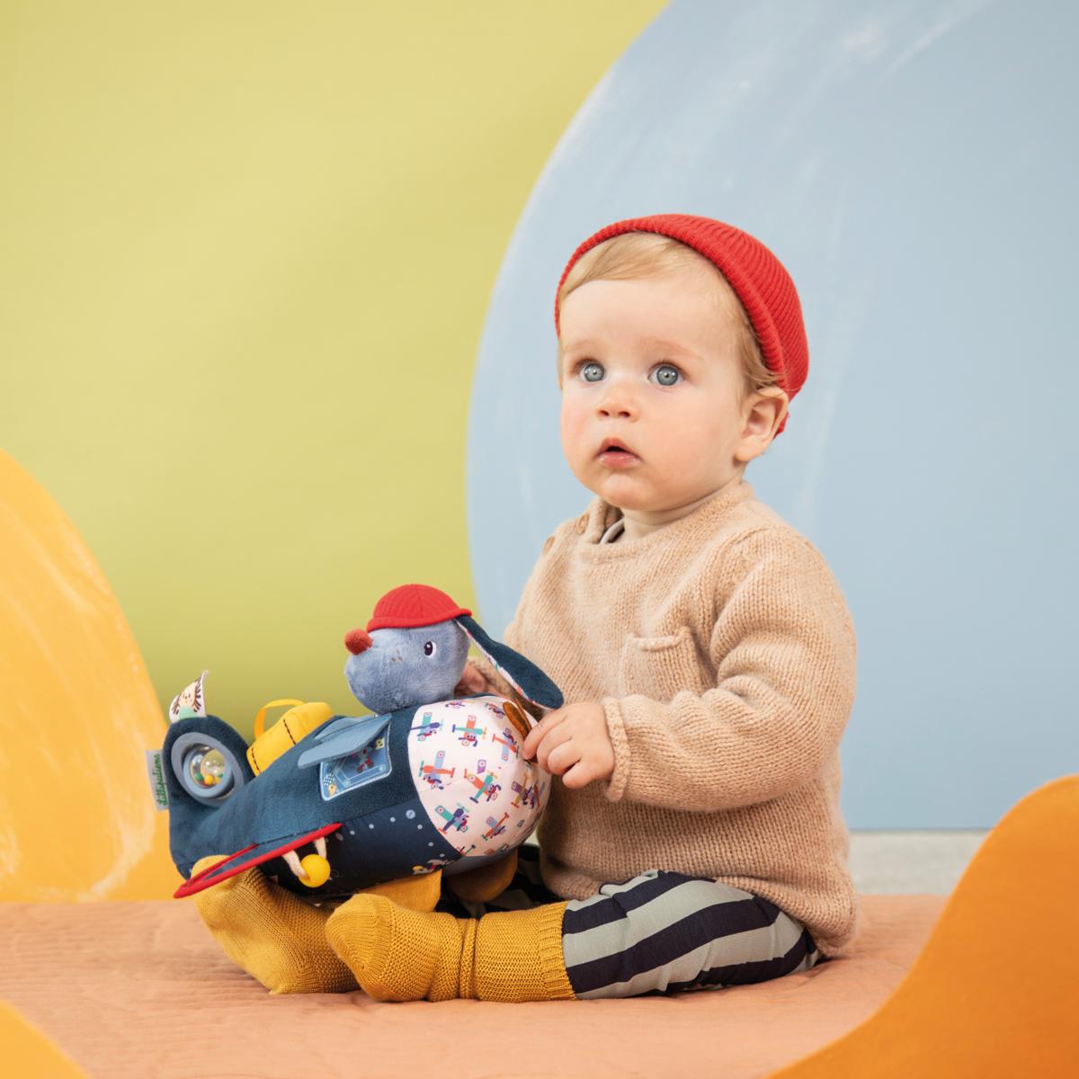 Jouet d'activités avion pour bébé Jules le chien