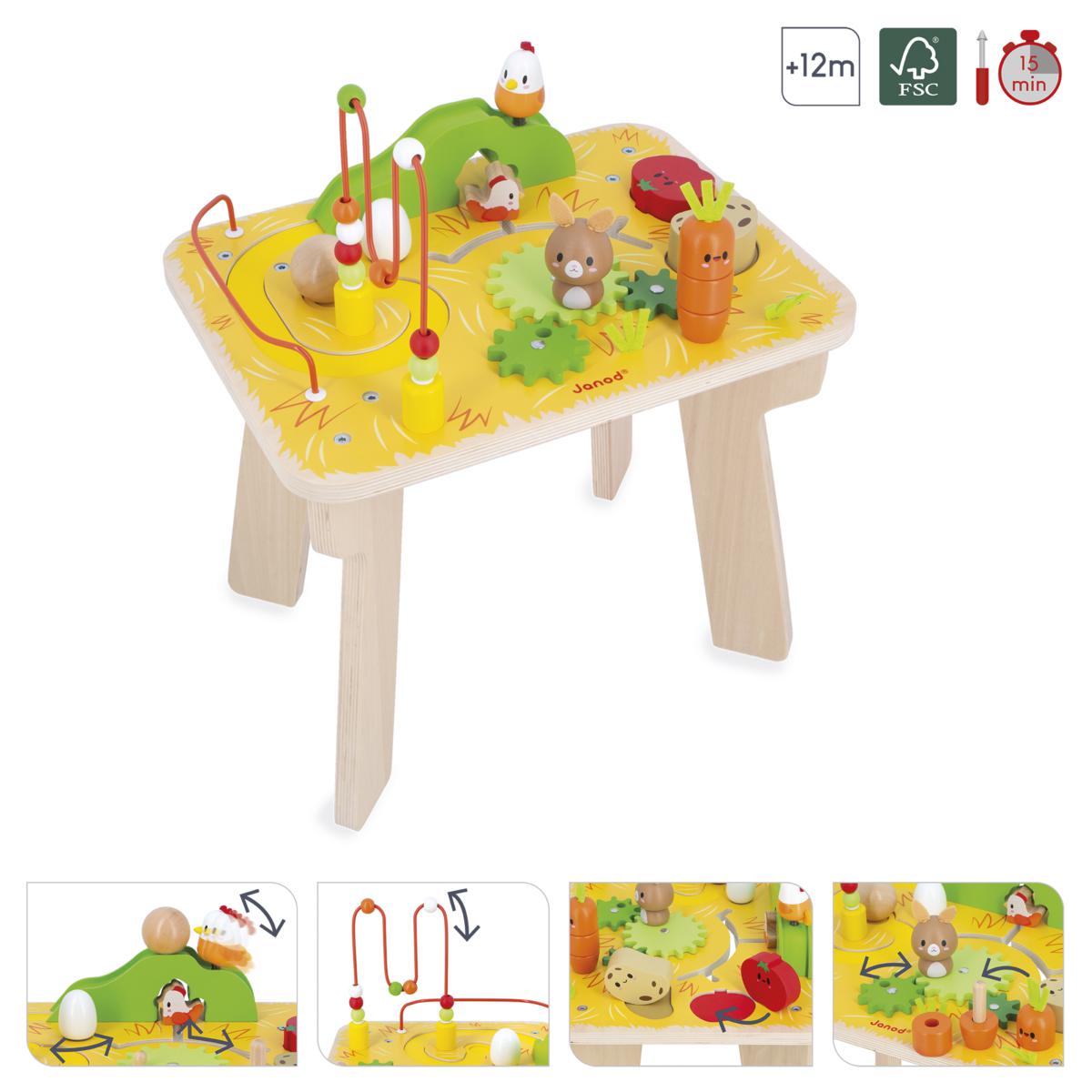 Table d'Activités Ferme en bois