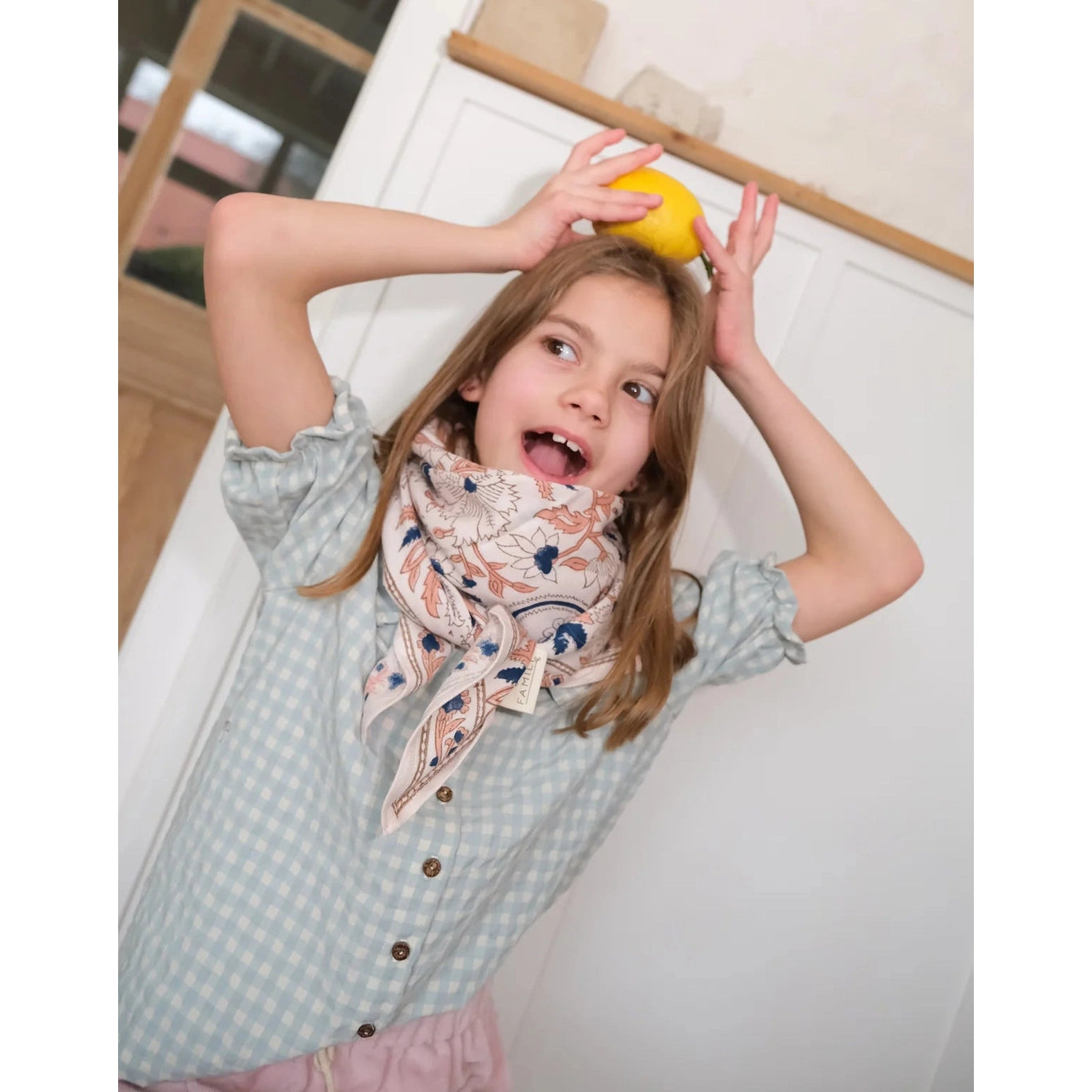 Foulard Adulte Delhi Prusse 100 cm