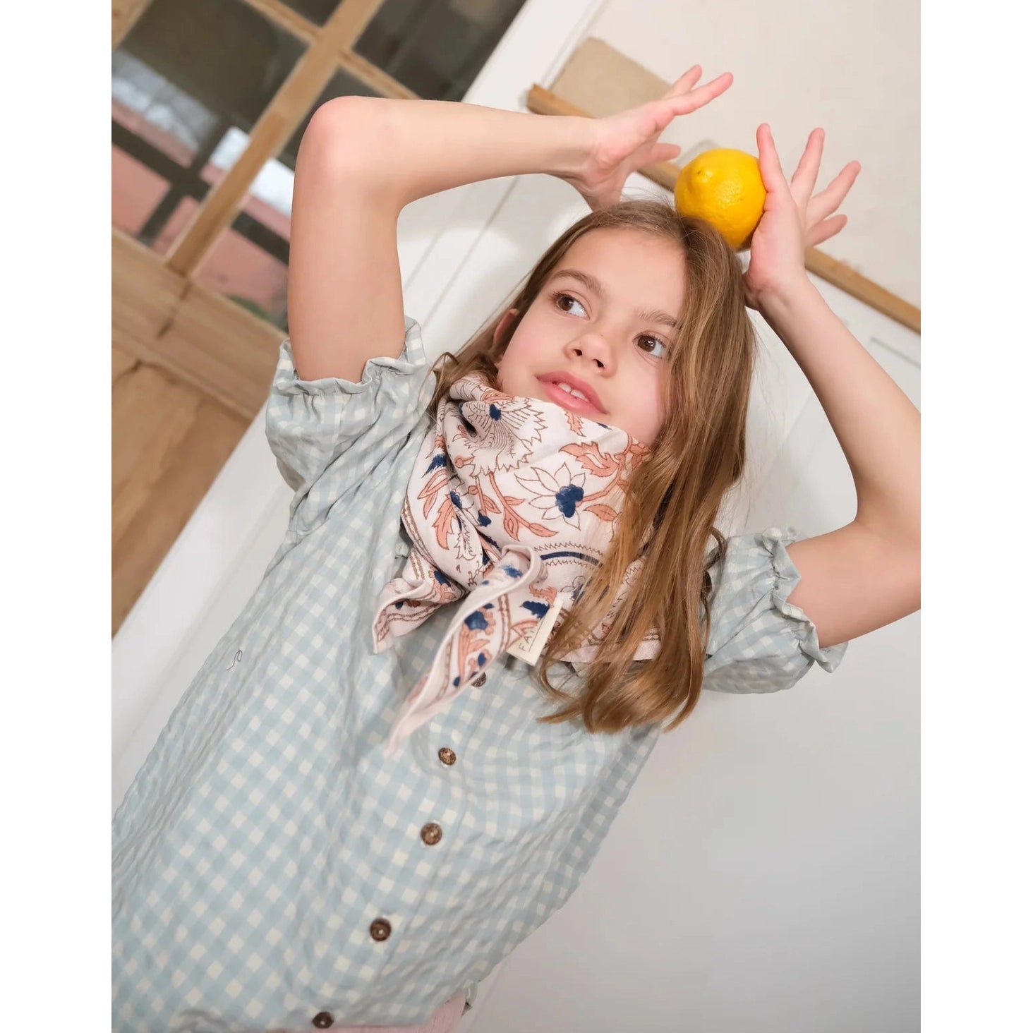 Foulard Adulte Delhi Prusse 100 cm