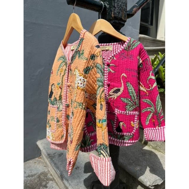 Veste Daantje matelassée en coton - pêche