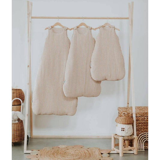 Gigoteuse rayures caramel 6-24 mois