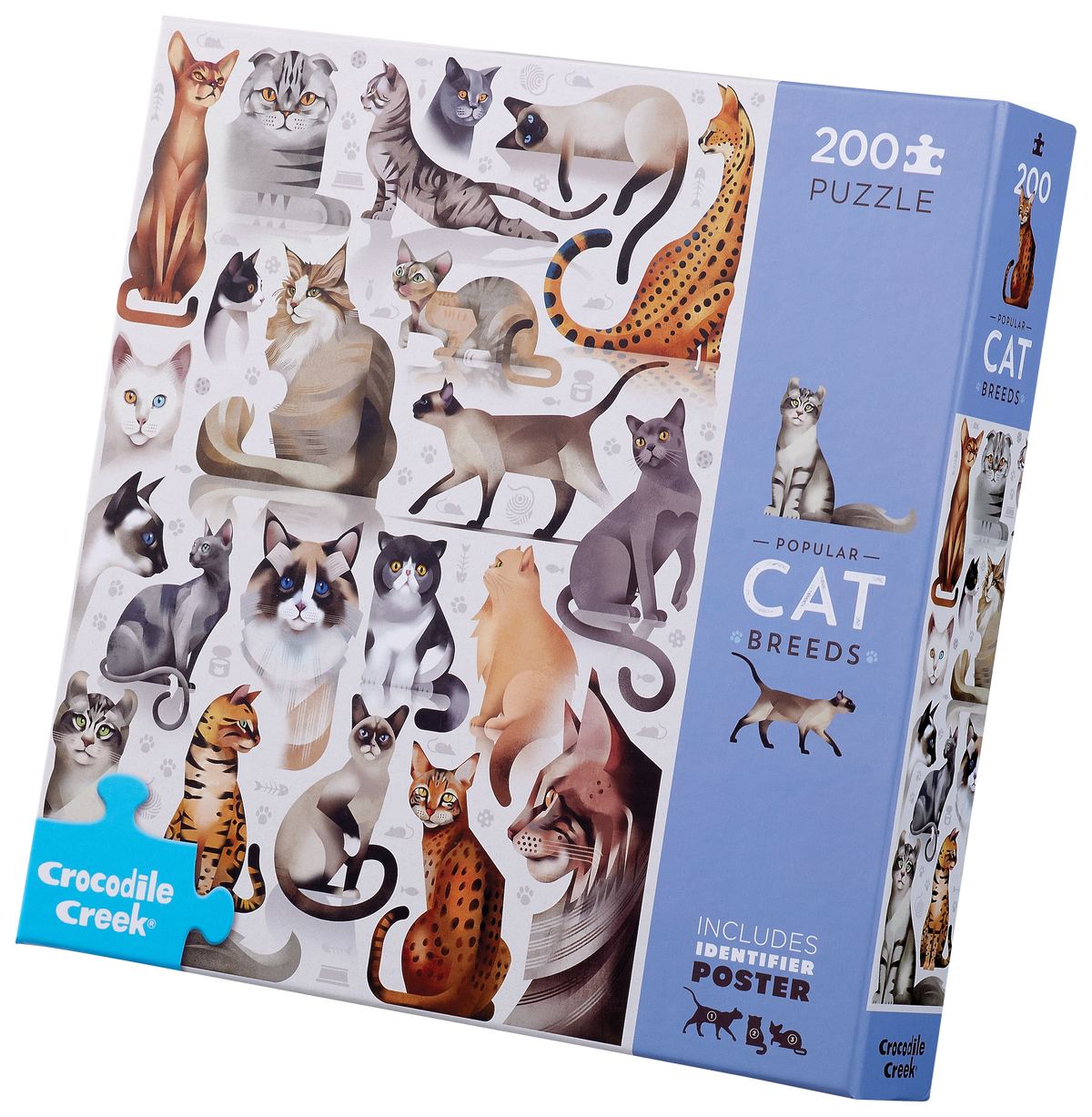 Puzzle + Poster - 200 pièces - Puzzle + Poster Animaux du monde - 6a+