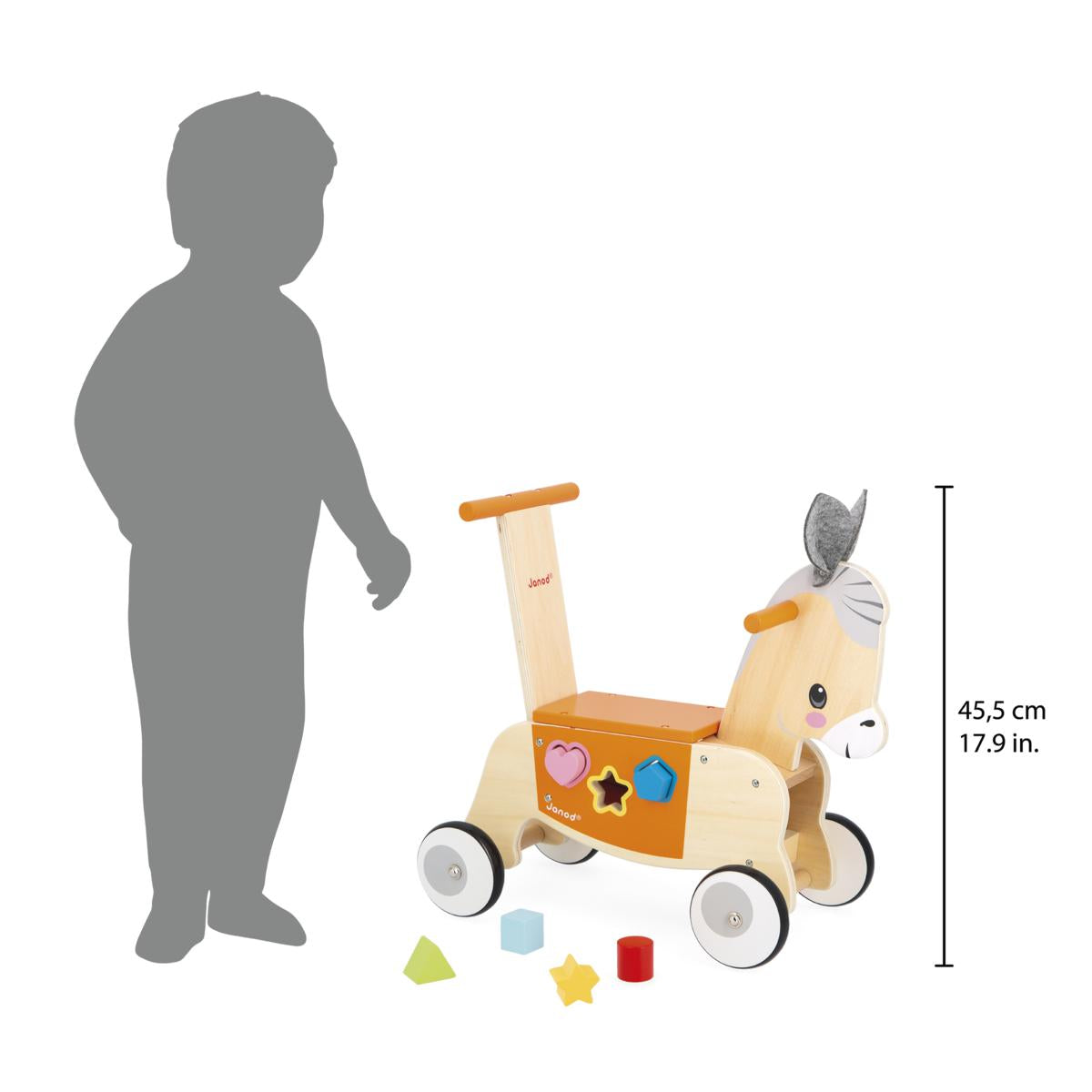 Porteur Âne en bois