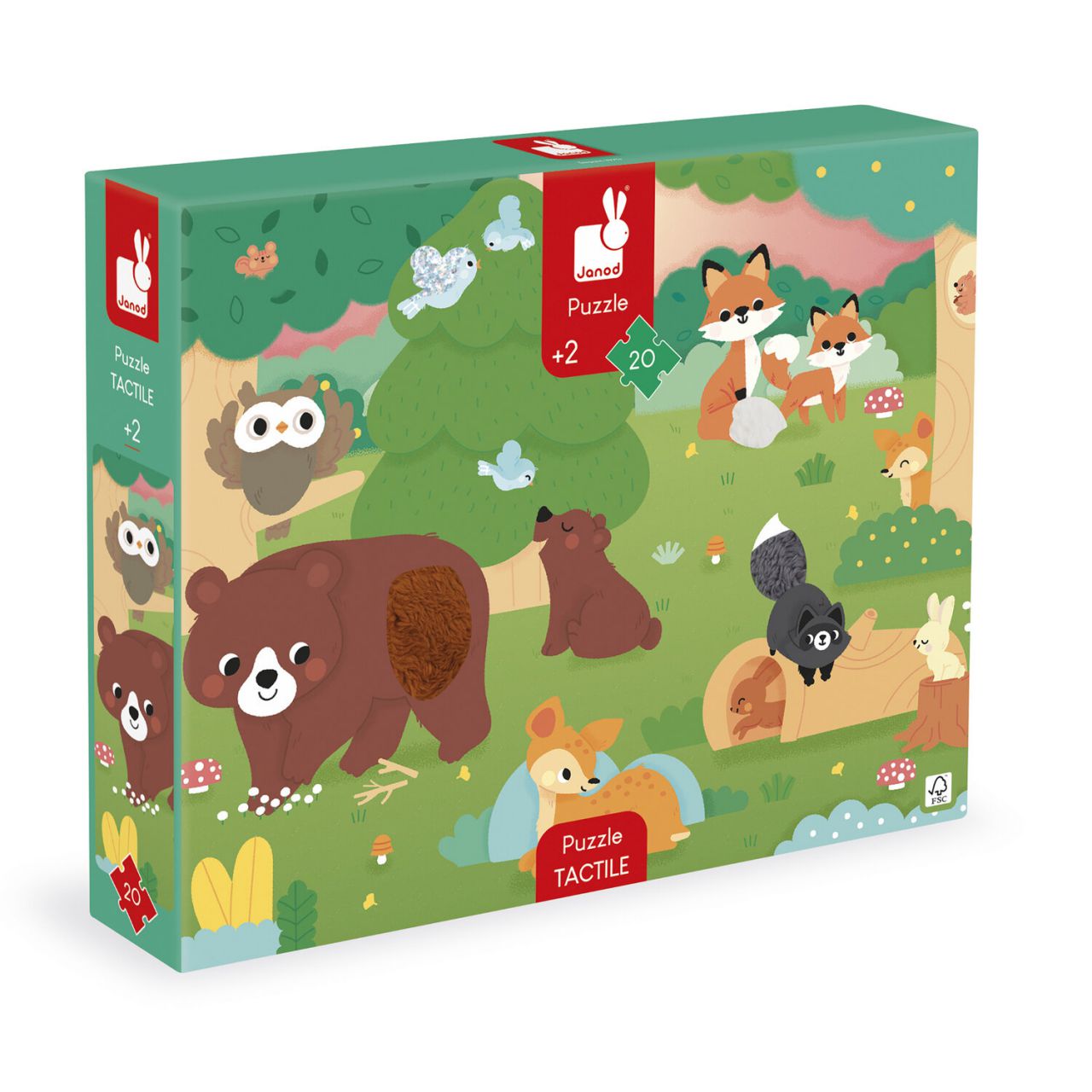 Puzzle Tactile 'La Forêt' 20 pièces