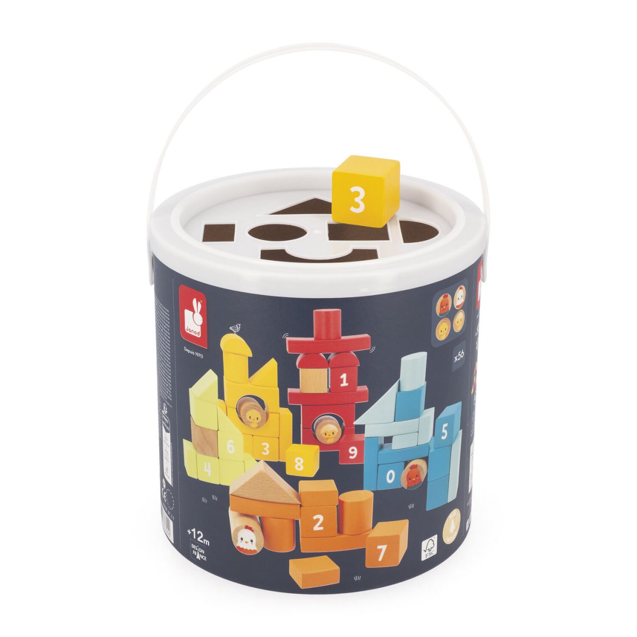 Baril de construction Ferme 56 pièces bois