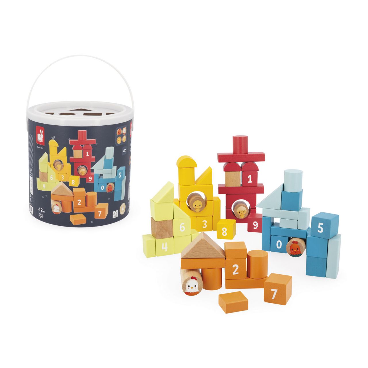 Baril de construction Ferme 56 pièces bois