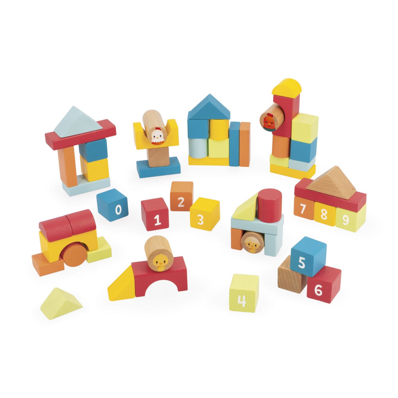 Baril de construction Ferme 56 pièces bois