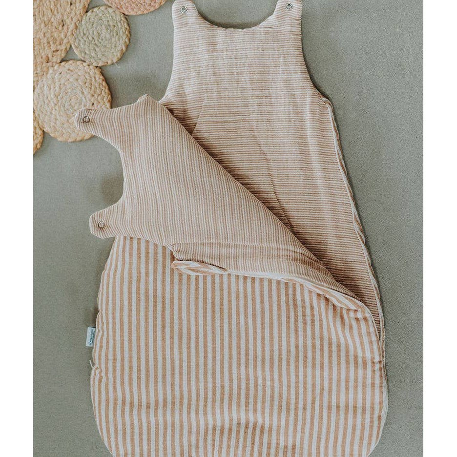 Gigoteuse rayures caramel 6-24 mois