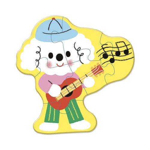 JANOD wooden dog guitar puzzle for toddlers