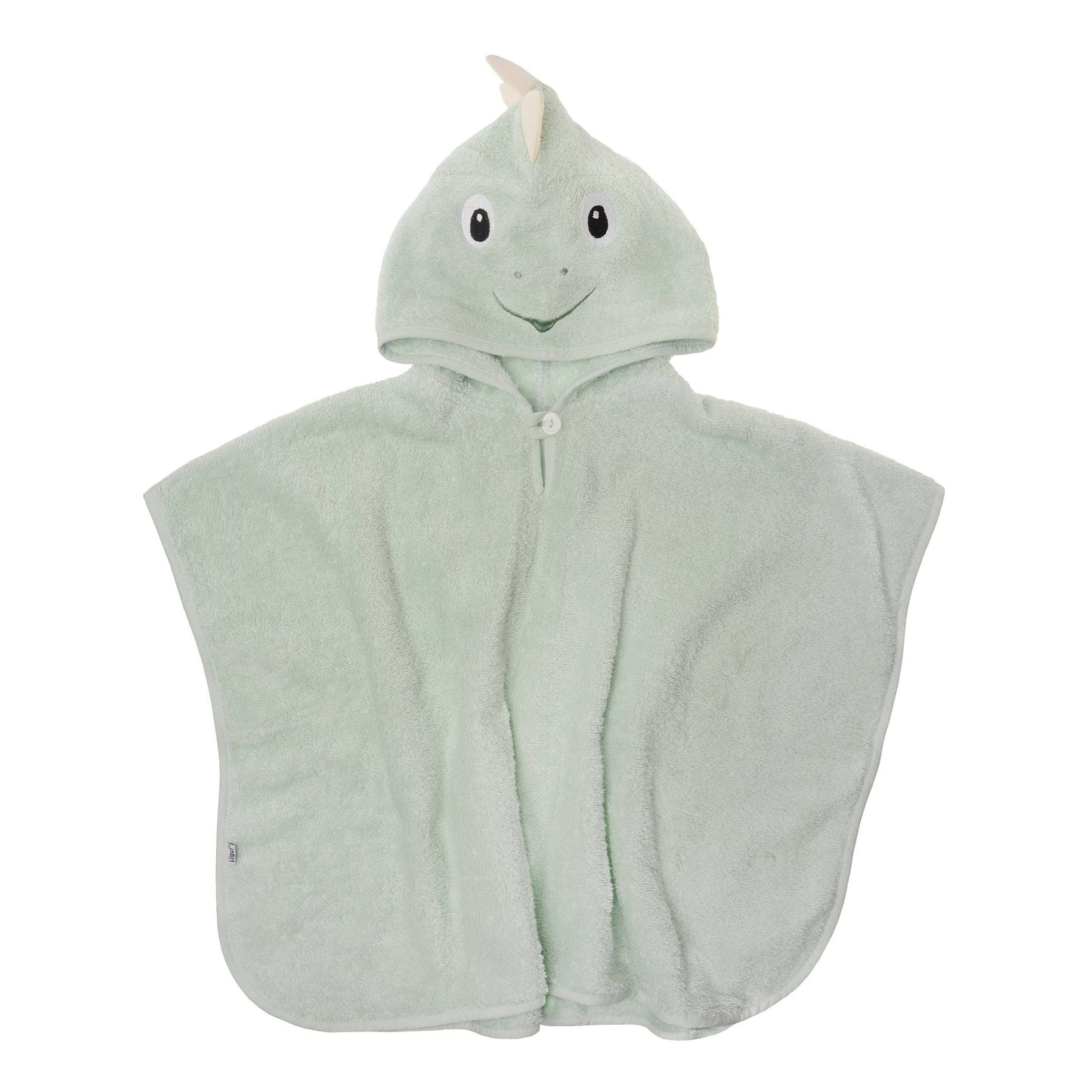 Poncho à capuche vert avec crêtes de dinosaure