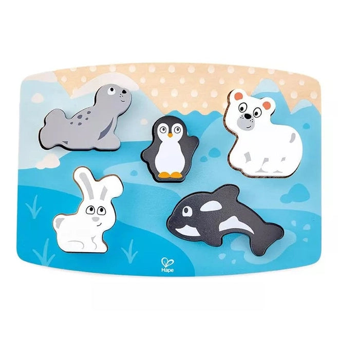 Puzzle tactile animaux polaires