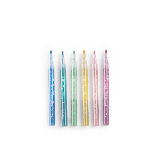 6 feutres à paillettes Les Rosalies