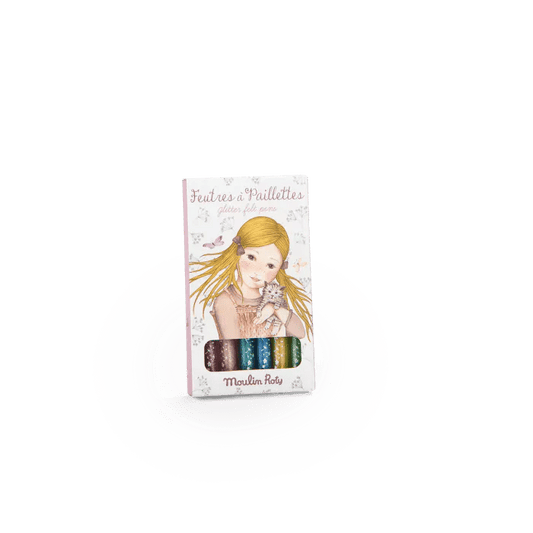 6 feutres à paillettes Les Rosalies