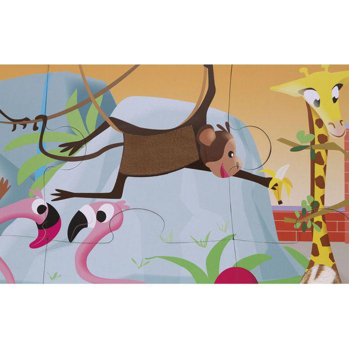 Puzzle Tactile 'Journée Zoo' 20 pièces