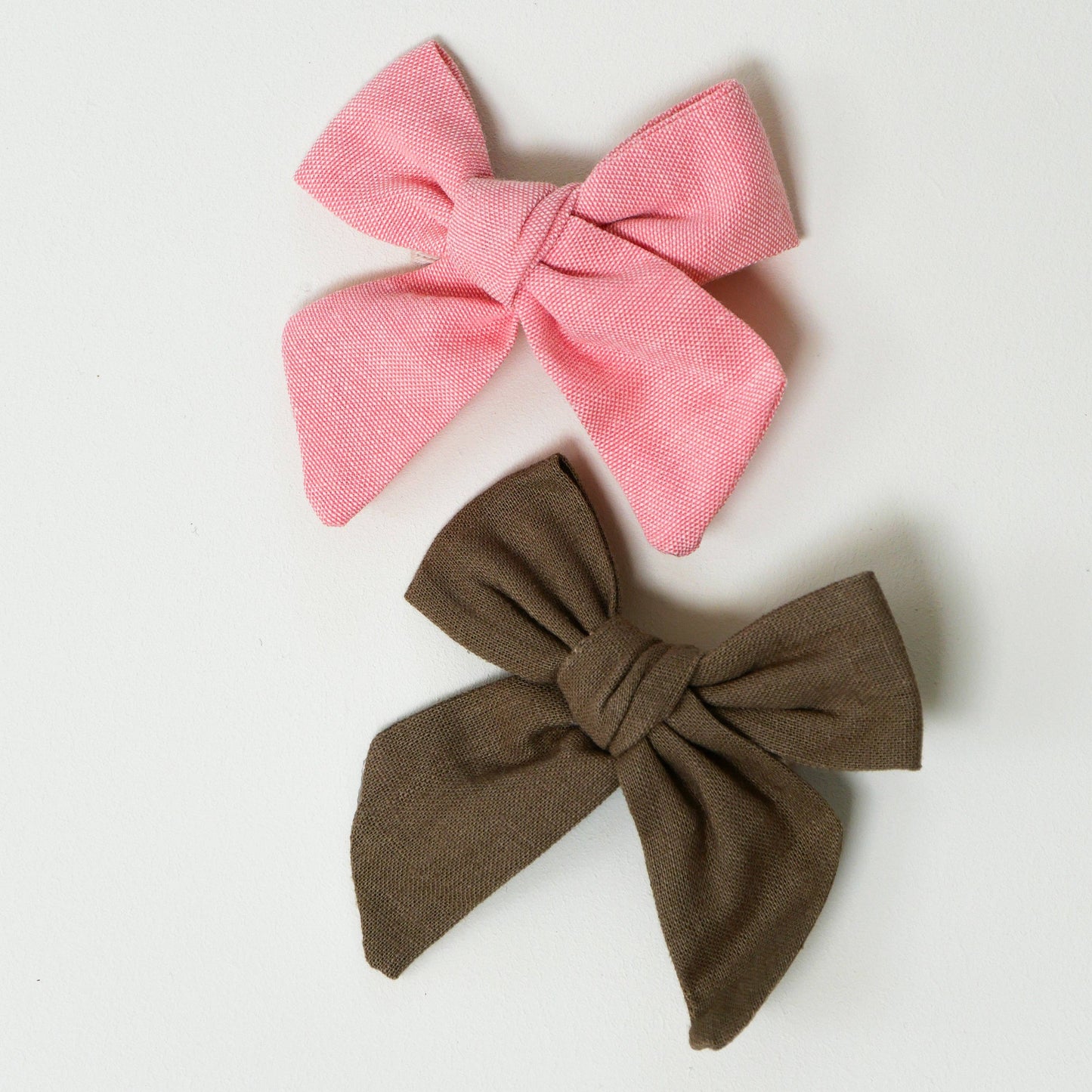 Duo de barrettes rose et chocolat