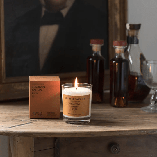 Armagnac - Safran - Cuir - Bougie 180 gr