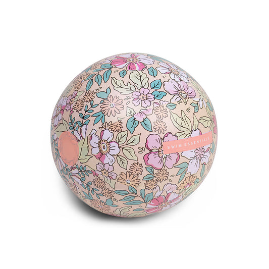 Ballon de plage multicolore à motif floral