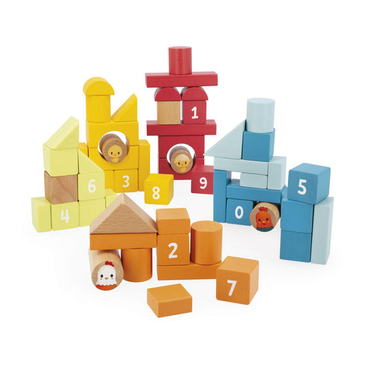 Baril de construction Ferme 56 pièces bois